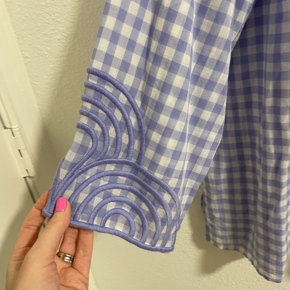 Talbots Checkered Blouse - Picture 3 of 6